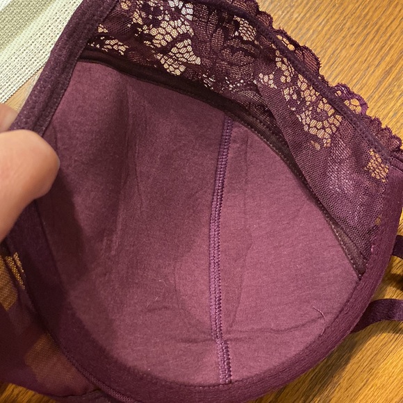 Paramour 2 pack. Beige underwire, lightly lined racerback & wine iridesc… - Picture 13 of 15